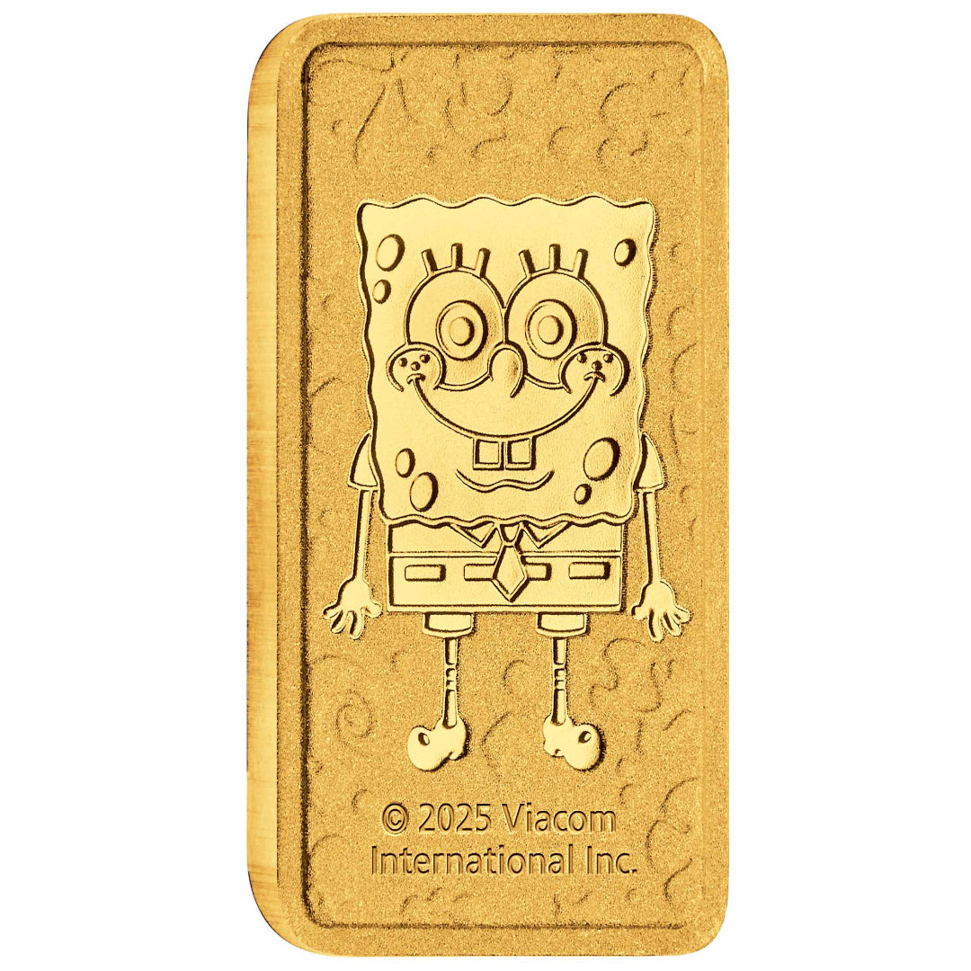 SpongeBob SquarePants 1g Gold Minted Bar