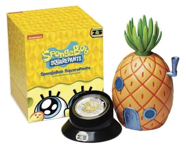 2024 $2 SpongeBob 2oz Silver Proof Gilded Pineapple Home Coin