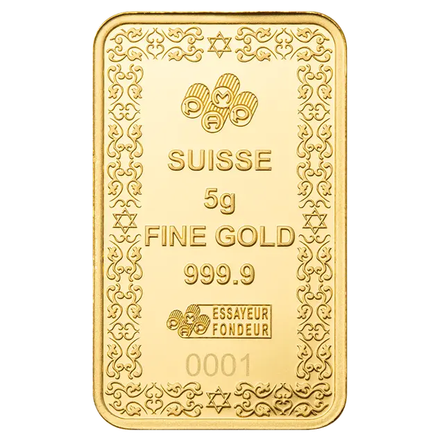2025 PAMP Star of David 5g Gold Bar