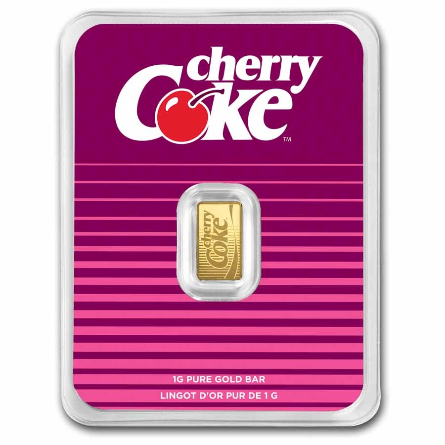 1 gram Gold Bar in TEP - Coca-Cola® Cherry Coke(SHIPPING EARLY NOVEMBER)