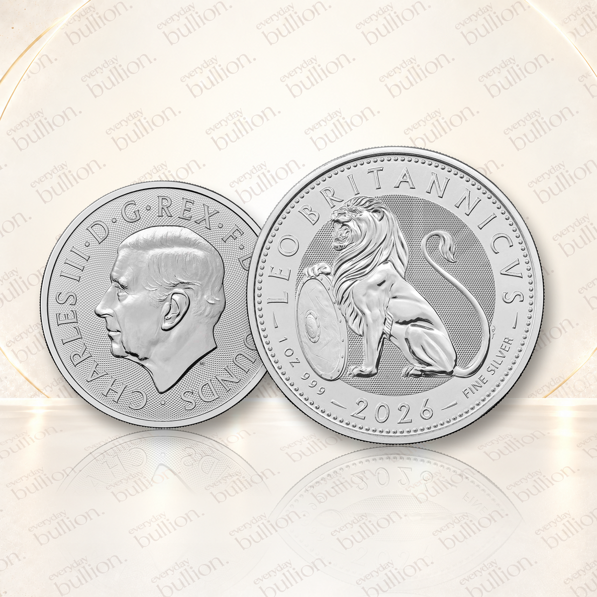 British Lion 2026 £2 1oz .999 Silver Bullion Coin in Capsule - United Kingdom - The Royal Mint