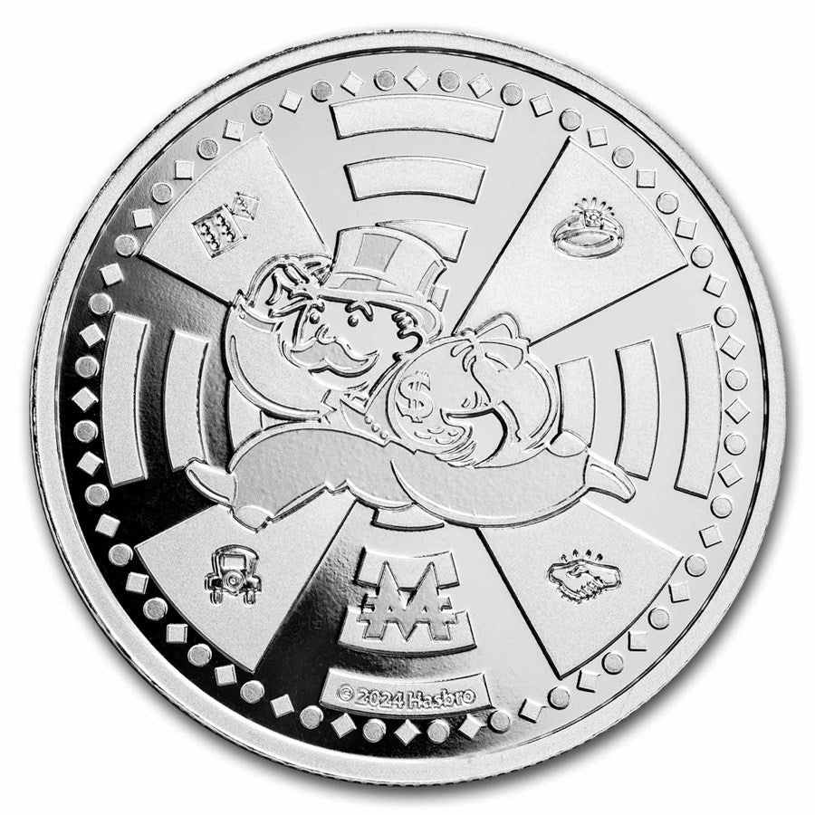 2024 Samoa 1 oz Silver Mr. Monopoly BU