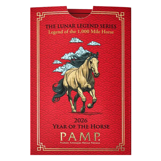 PAMP Suisse Lunar Horse 2026 - 5 gram Gold Bar