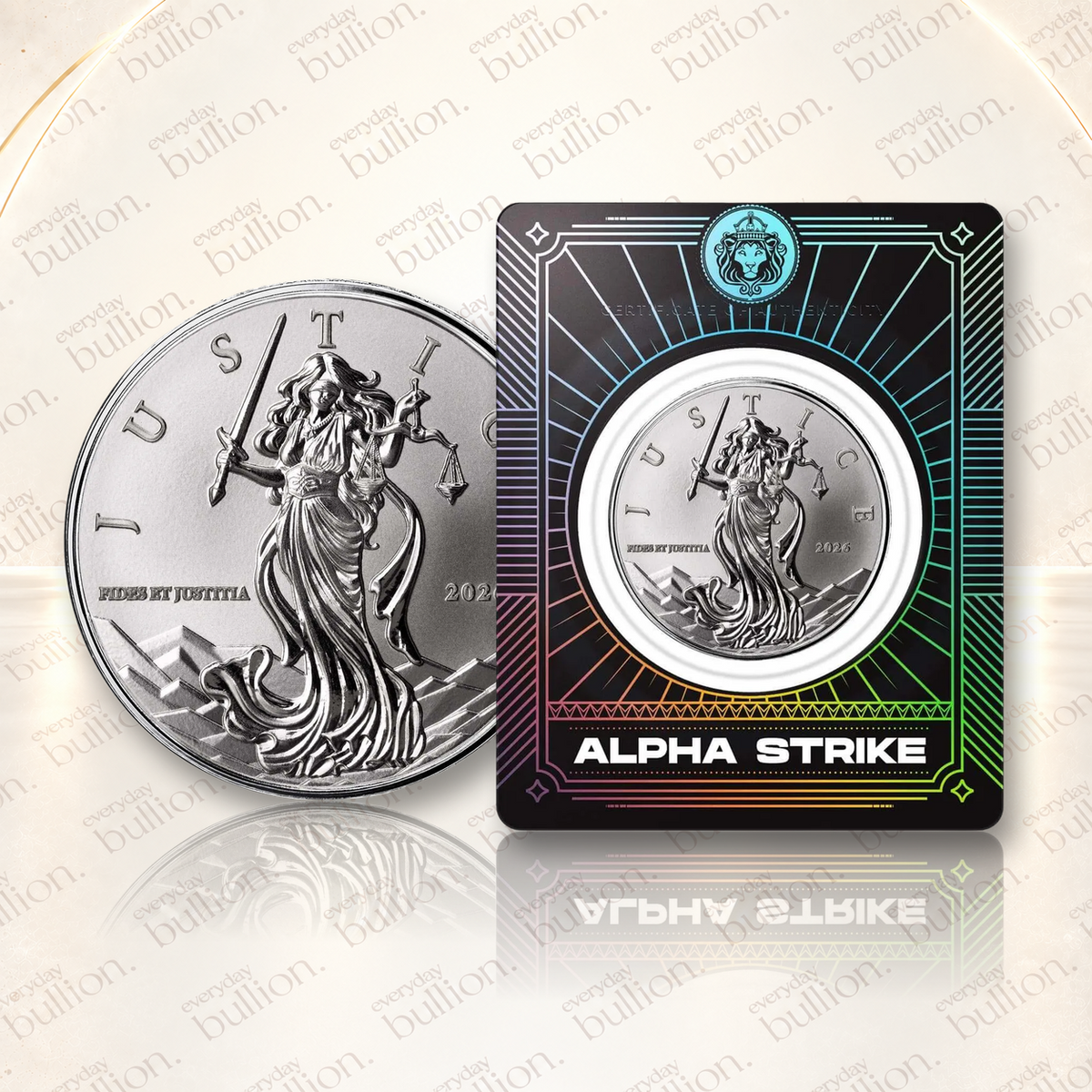 2026 Niue Lady Justice Alpha Strike™ 1oz .999 Silver Coin in Certi-Lock® – Scottsdale Mint