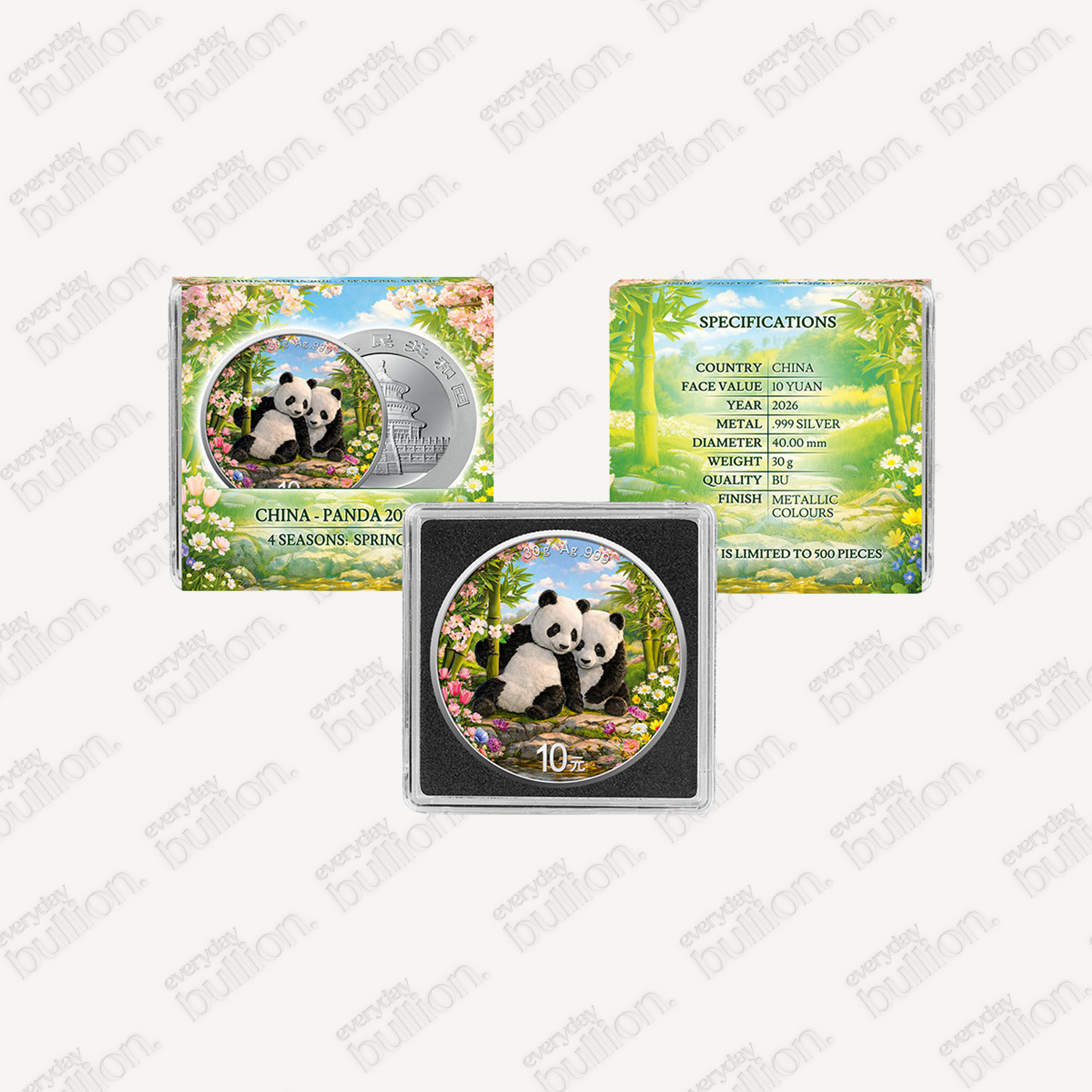 4 Seasons: Spring 30g .999 Silver Coin China Panda 2026 by Germania Mint