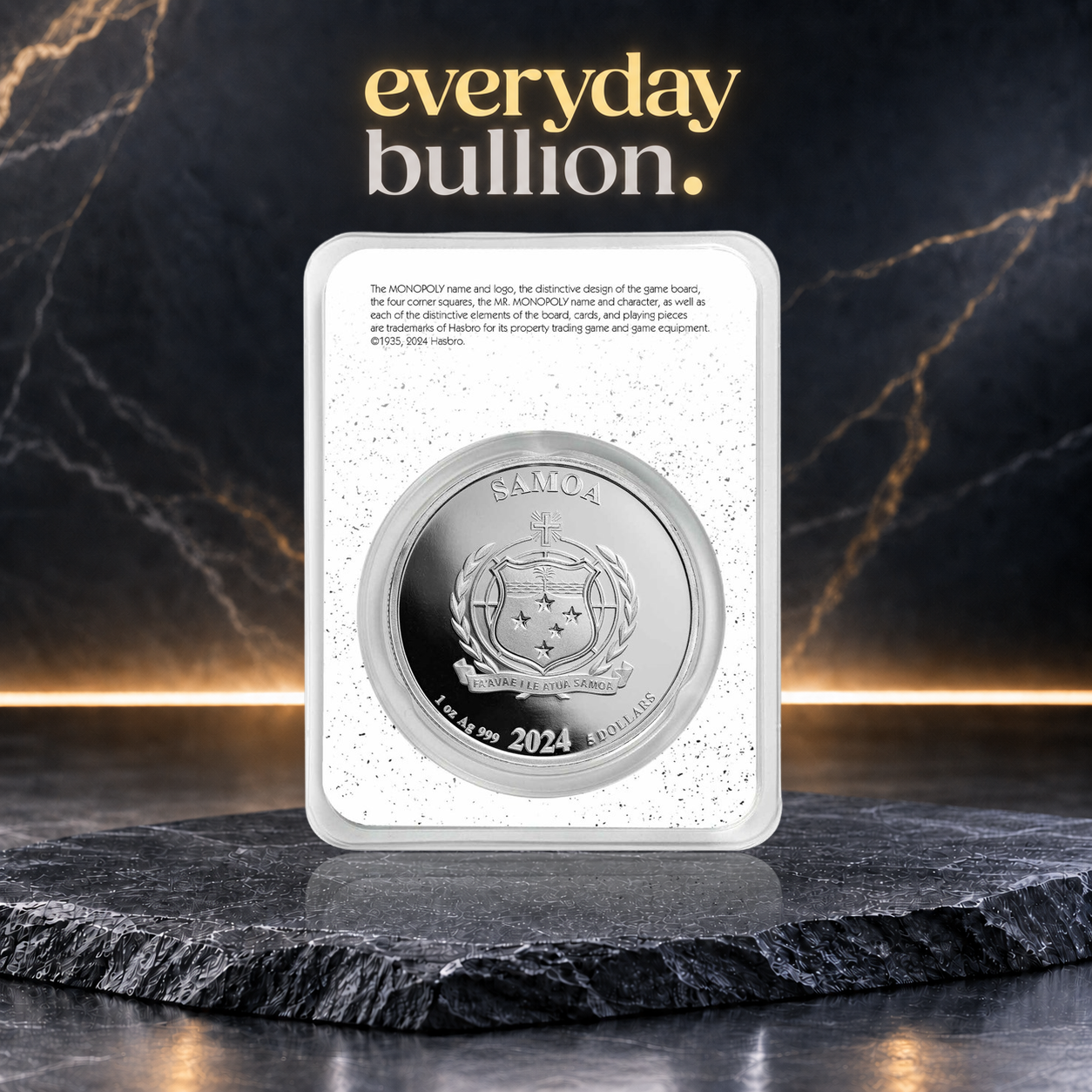 Mr. Monopoly 2024 1oz .999 Fine Silver Coin in TEP – APMEX
