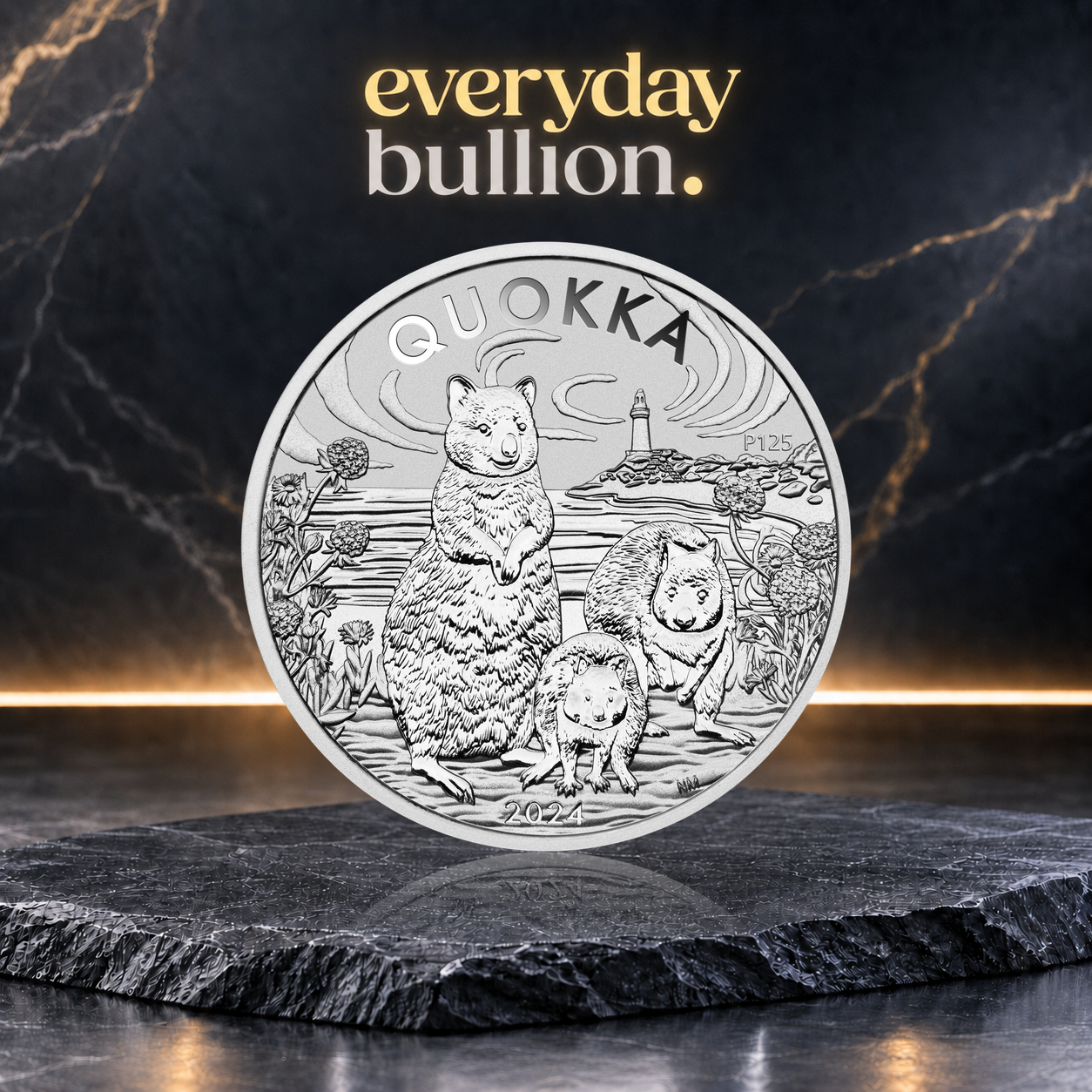 Australian Quokka 2024 1 oz Silver BU Coin in Capsule - Australia - Perth Mint