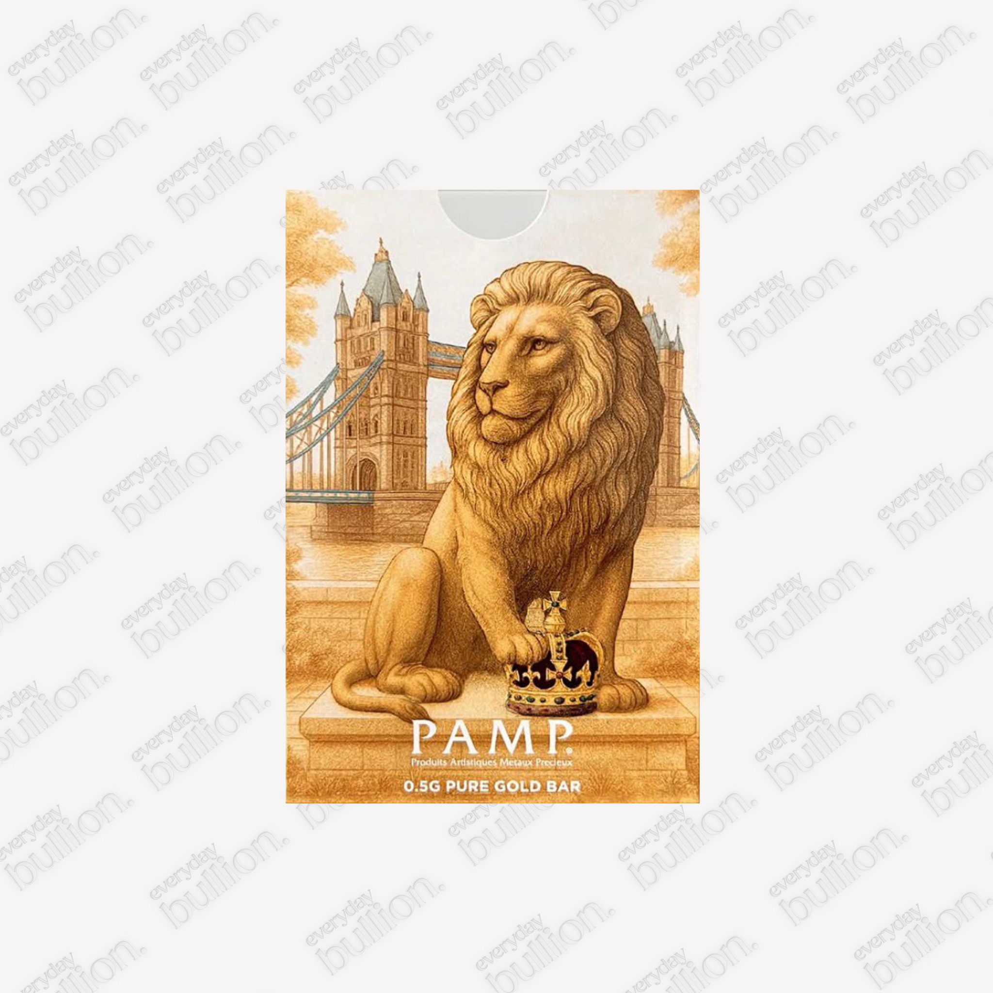 PAMP Lion of England Gold Bar 0.5g | 999.9 Fine Gold