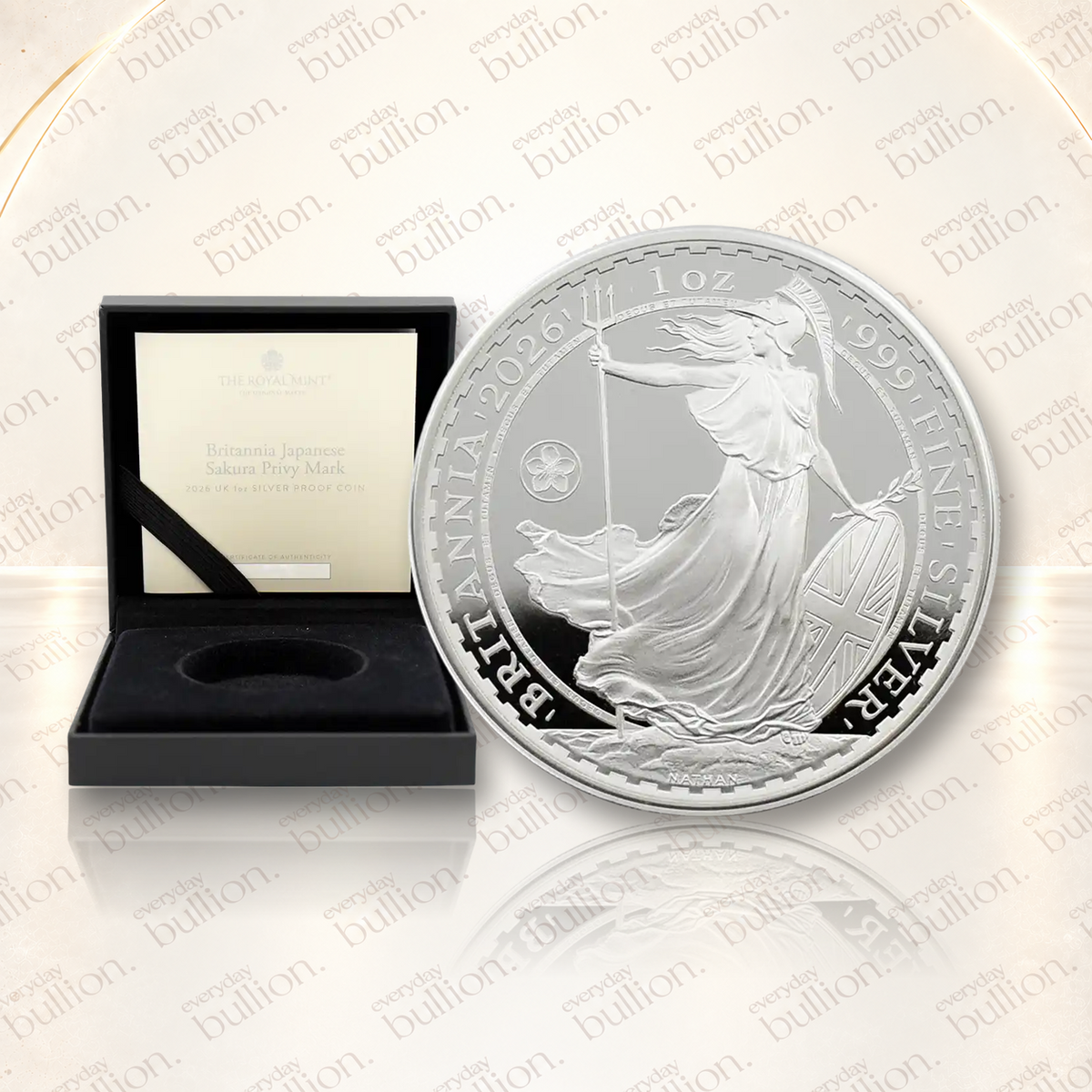2026 Britannia Cherry Blossom Privy £2 1oz Silver Proof Coin – United Kingdom – The Royal Mint