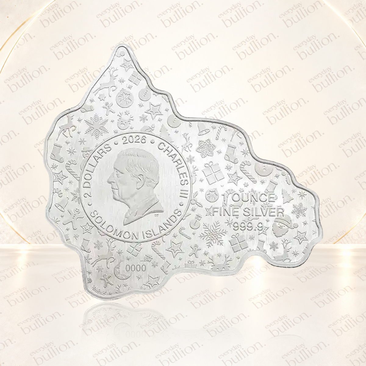 2026 Santa & Red Truck $2 1oz .9999 Silver Colourised Reverse-Proof Shaped Coin in Ornament Capsule & Case – Solomon Islands – PAMP Suisse