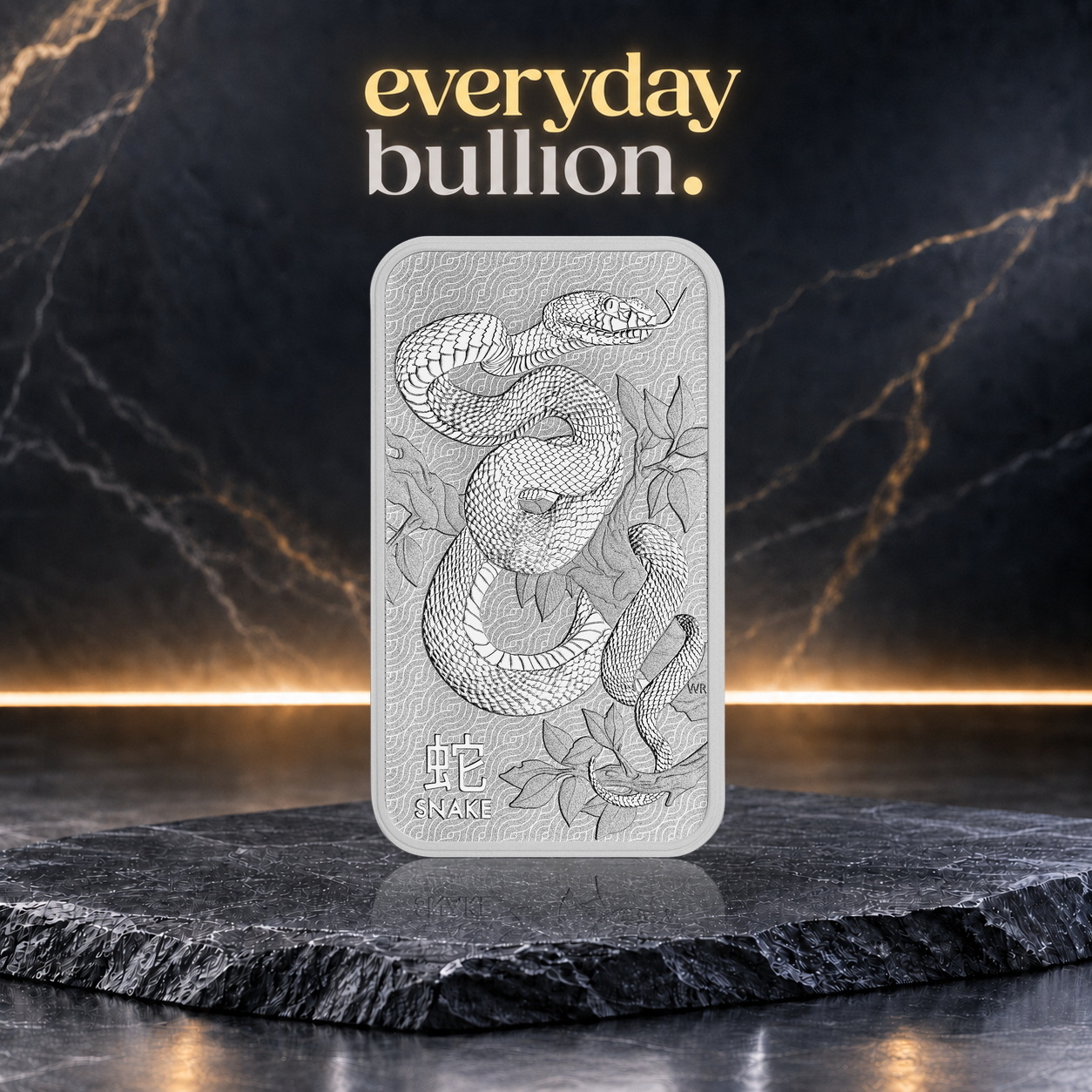 Year of the Snake 2025 1oz .9999 Fine Silver Minted Bar in Zanica Stackable Capsule – Perth Mint