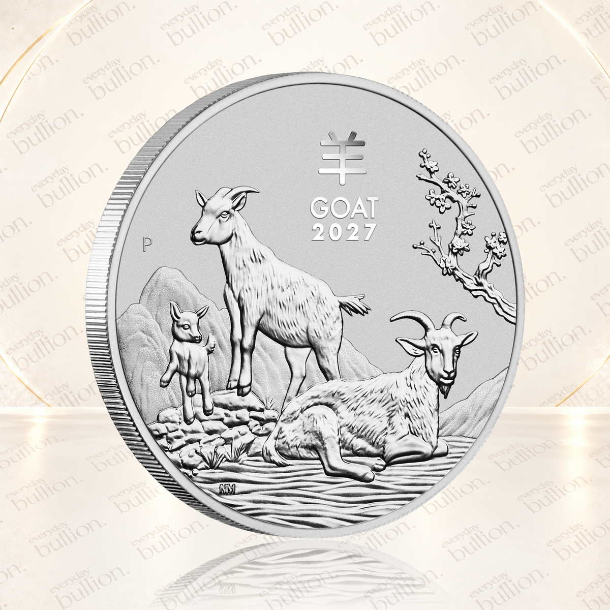 2027 Australia 1 oz Silver Year of the Goat BU (Series III) (333655)