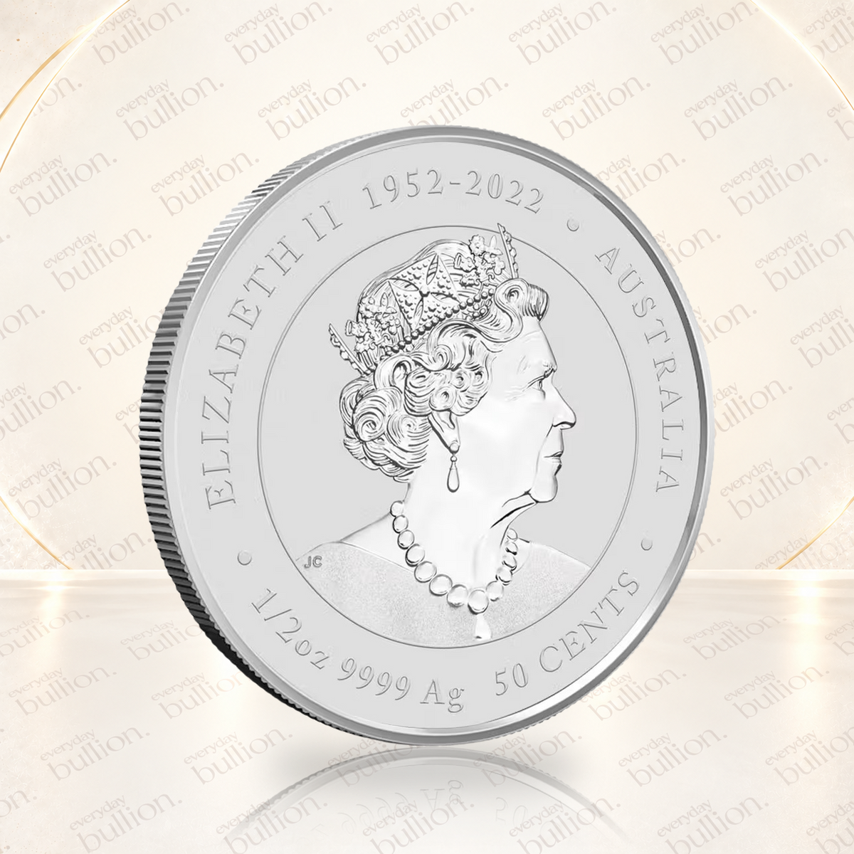 2024 Australian Lunar Series III Year of the Dragon Red Dragon 1/2oz .9999 Silver Coloured BU Coin in Capsule – Australia – The Perth Mint