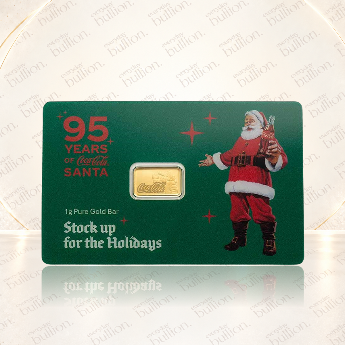 2026 Coca-Cola® Santa 95th Anniversary 1g .9999 Gold Bar in CertiPAMP™ Assay with Gift Sleeve – Switzerland – PAMP Suisse