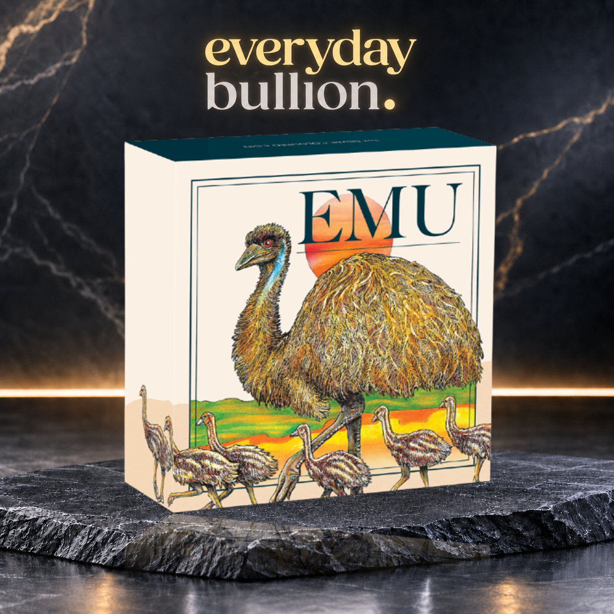 Australian Emu 2026 $1 1oz .9999 Fine Silver Coloured Coin in Box – Perth Mint