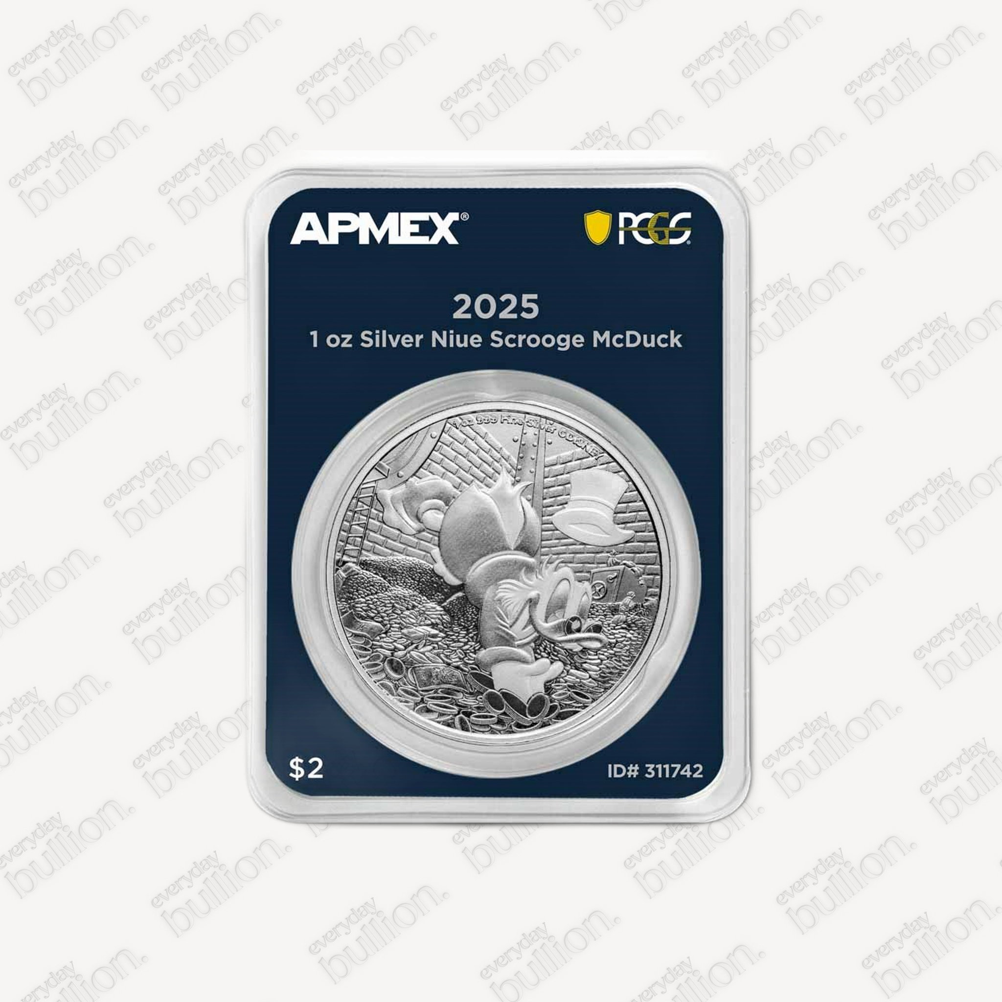 1oz Scrooge McDuck Silver $2 Coin