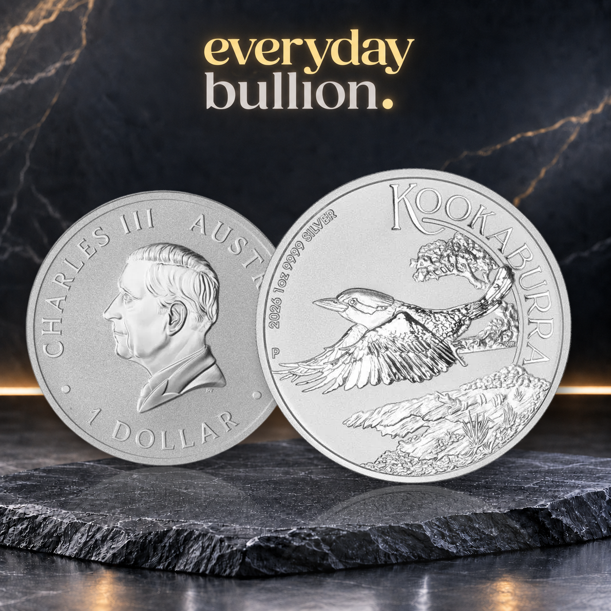 Australian Kookaburra 2026 $1 1oz .9999 Silver Bullion Coin in Capsule – Australia – Perth Mint