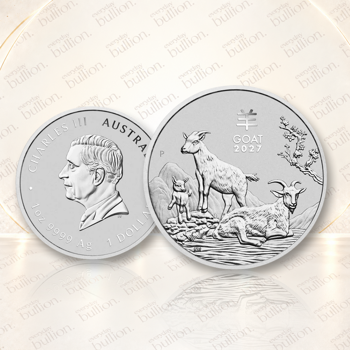2027 Australia 1 oz Silver Year of the Goat BU (Series III) (333655)