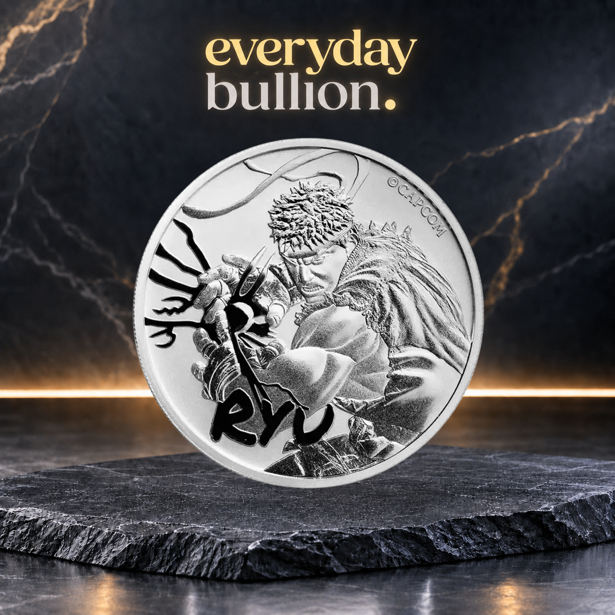 Street Fighter™ Ryu 2022 1oz .9999 Fine Silver Bullion Coin