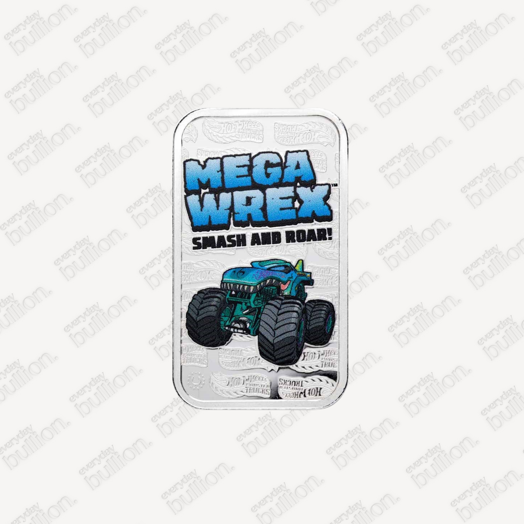 1 oz Silver Hot Wheels™ Monster Truck Colorized Bar (TEP)