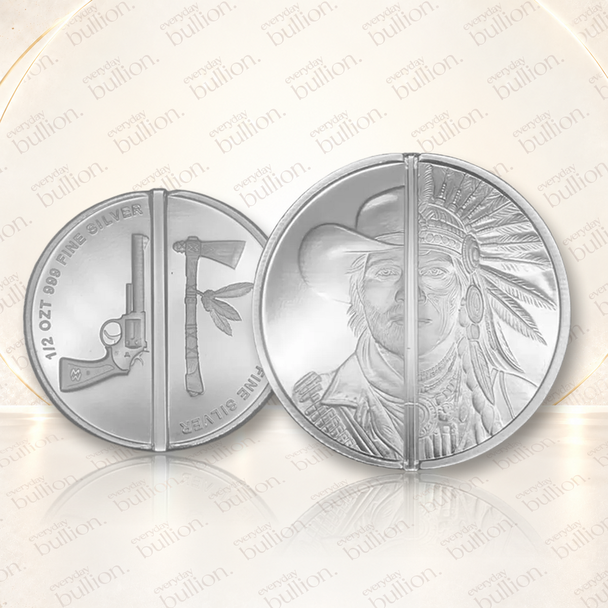 Western Warrior 1oz Divisible .999 Fine Silver Round in Protective Flip – United States – Elemetal