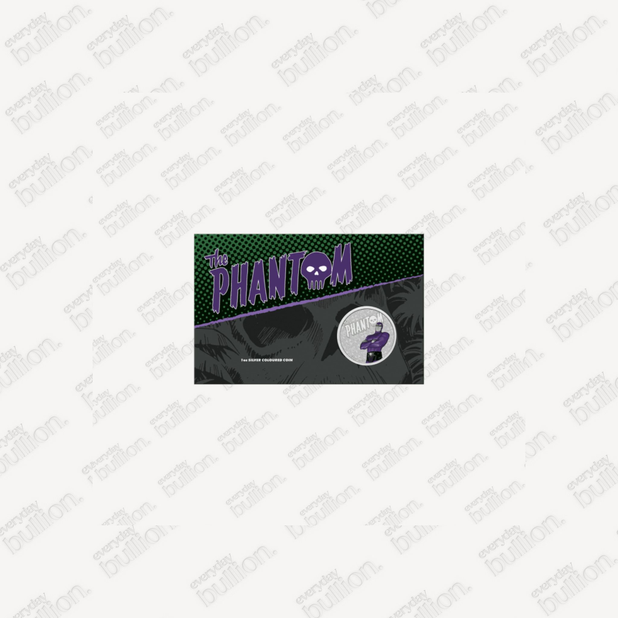1 oz The Phantom Silver Colorized Bullion Coin in Card Tuvalu 2023