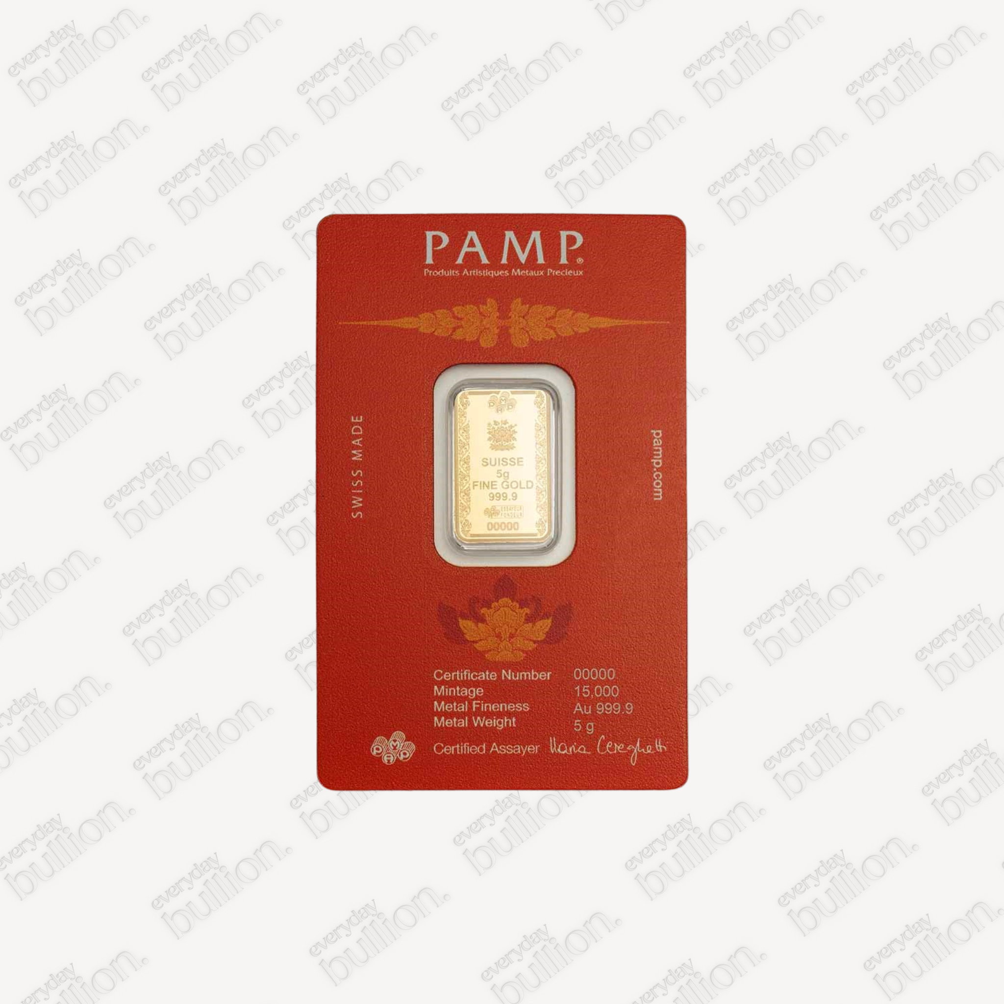 5 gram Gold Bar - PAMP Suisse (Buddha)