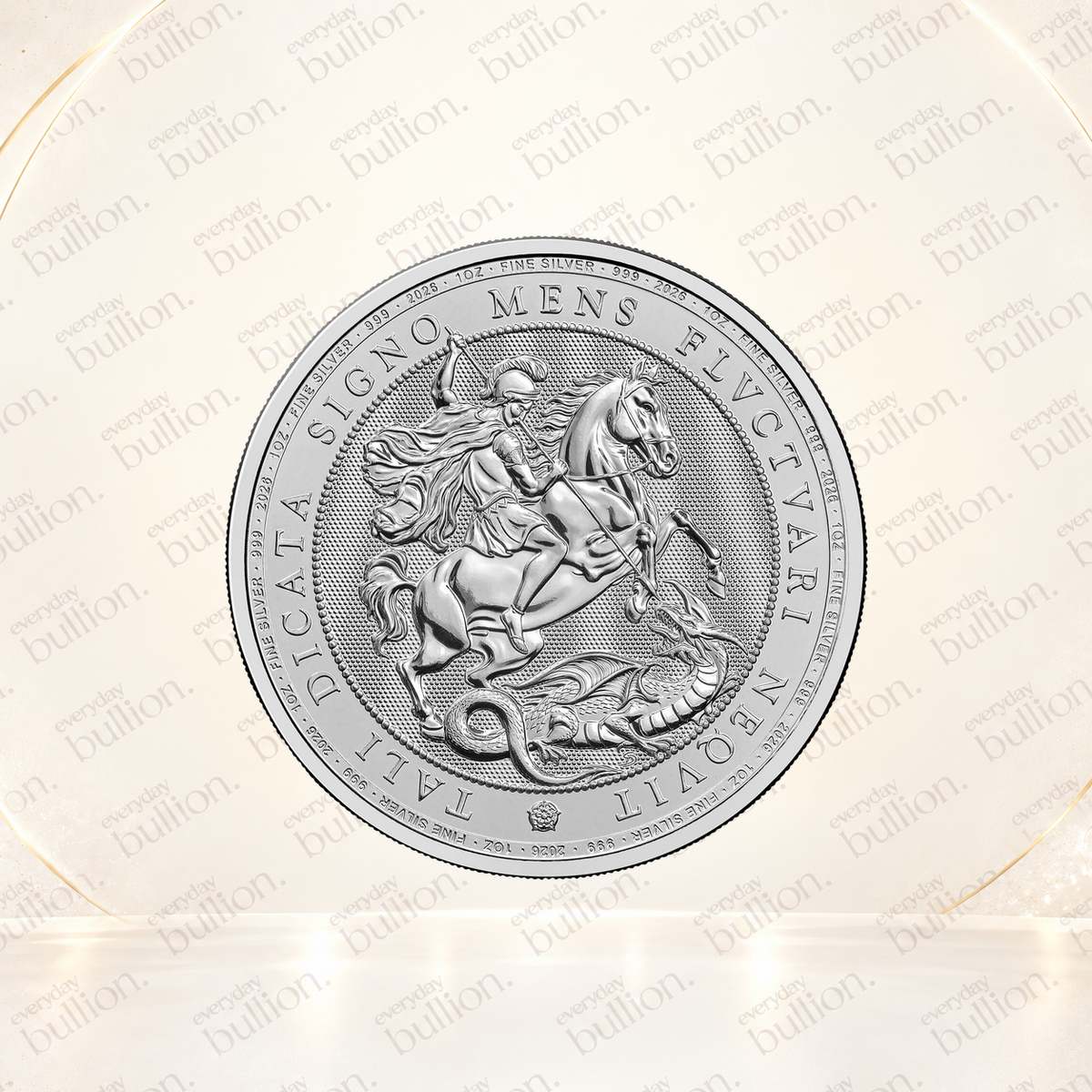 St George and the Dragon 2026 1oz .999 Fine Silver Bullion Coin in Capsule – The Royal Mint