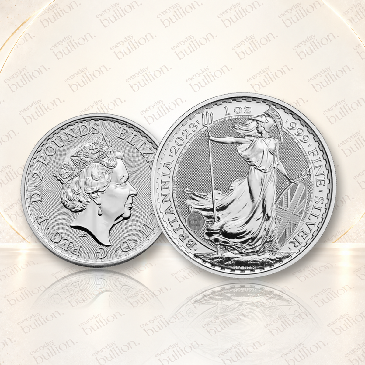 2023 Britannia Queen Elizabeth II 1oz .999 Fine Silver Bullion Coin in Capsule – United Kingdom – The Royal Mint