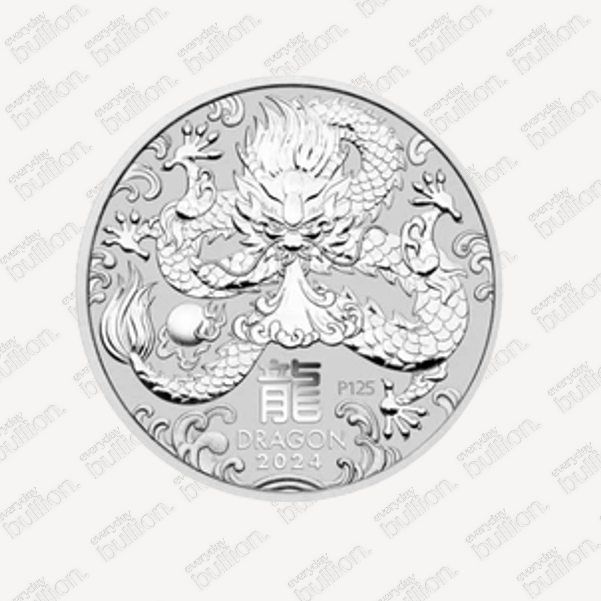 2024 Year of the Dragon Silver Coin 2oz Perth Mint Australian Lunar Series
