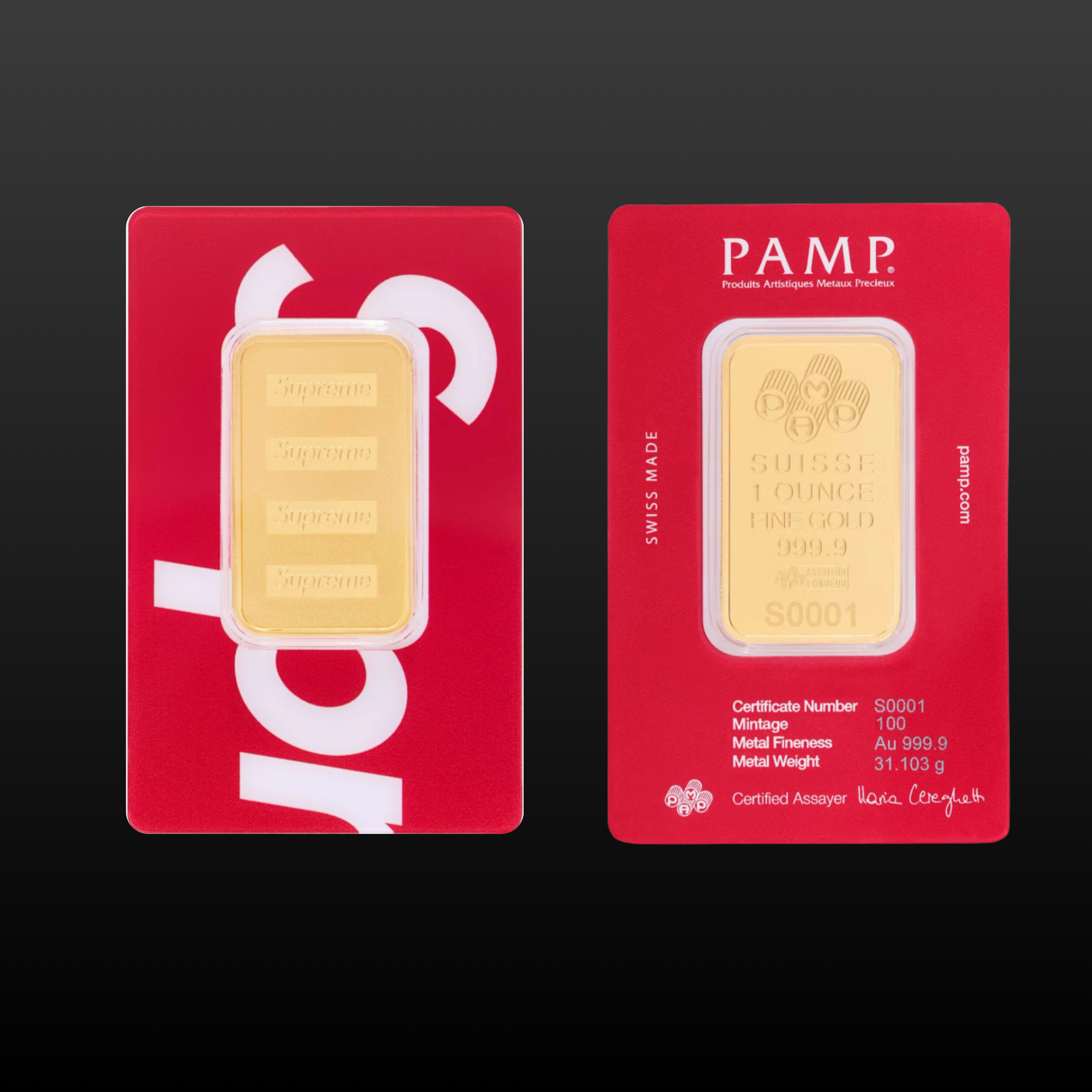PAMP Supreme 1oz Gold Bar