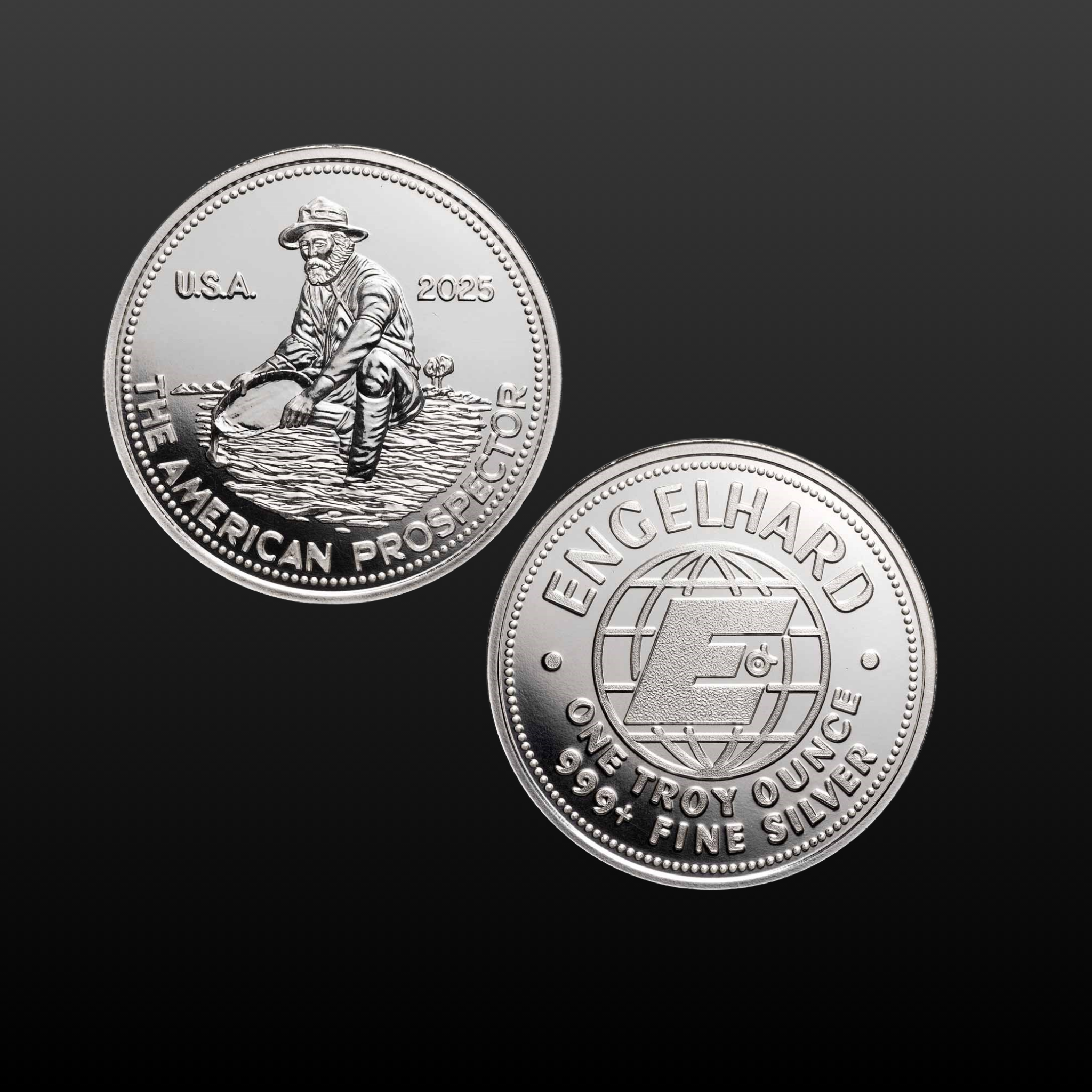 1 oz Silver Round - 2025 Revived Engelhard Prospector