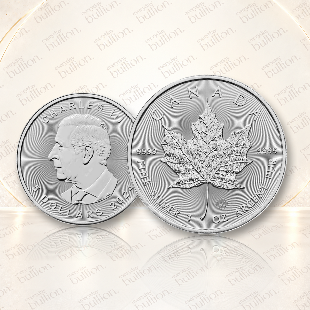 2024 Canadian Maple Leaf 1oz .9999 Silver Bullion Coin in Capsule – Canada – Royal Canadian Mint