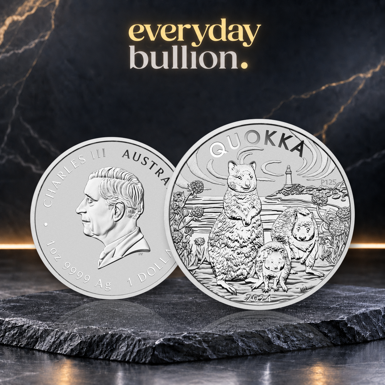 Australian Quokka 2024 1 oz Silver BU Coin in Capsule - Australia - Perth Mint