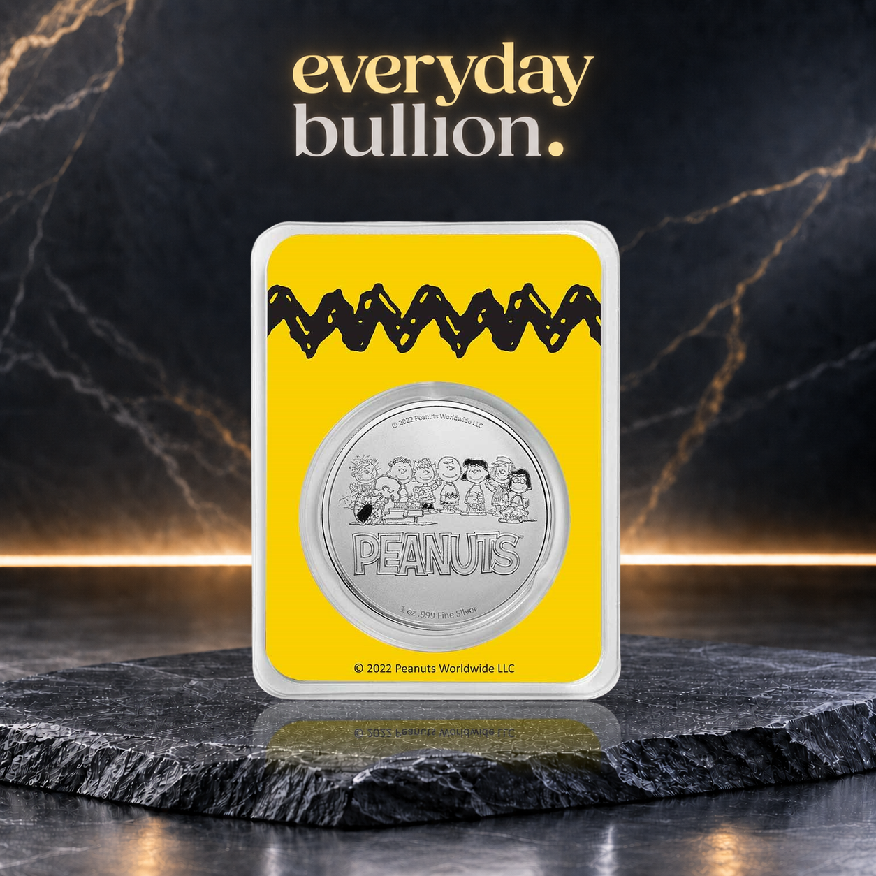 Peanuts® Lucy Pulls the Football 1oz .999 Fine Silver Colourised Round in TEP