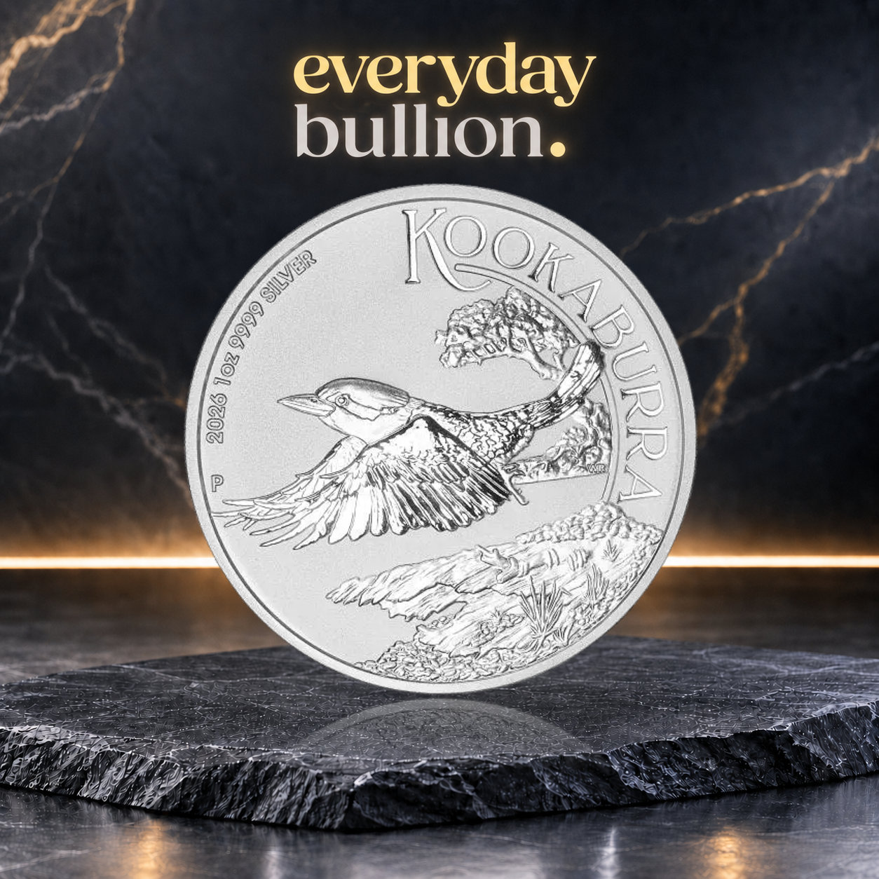 Australian Kookaburra 2026 $1 1oz .9999 Silver Bullion Coin in Capsule – Australia – Perth Mint