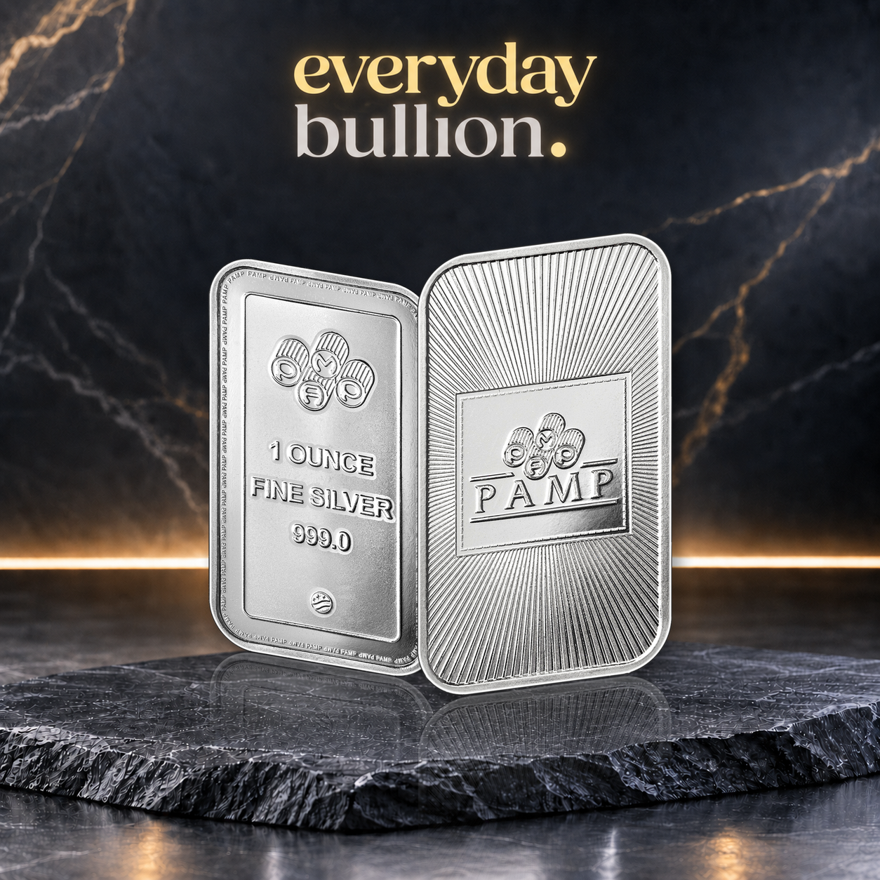 USA Starburst 1oz .999 Fine Silver Minted Bar – PAMP