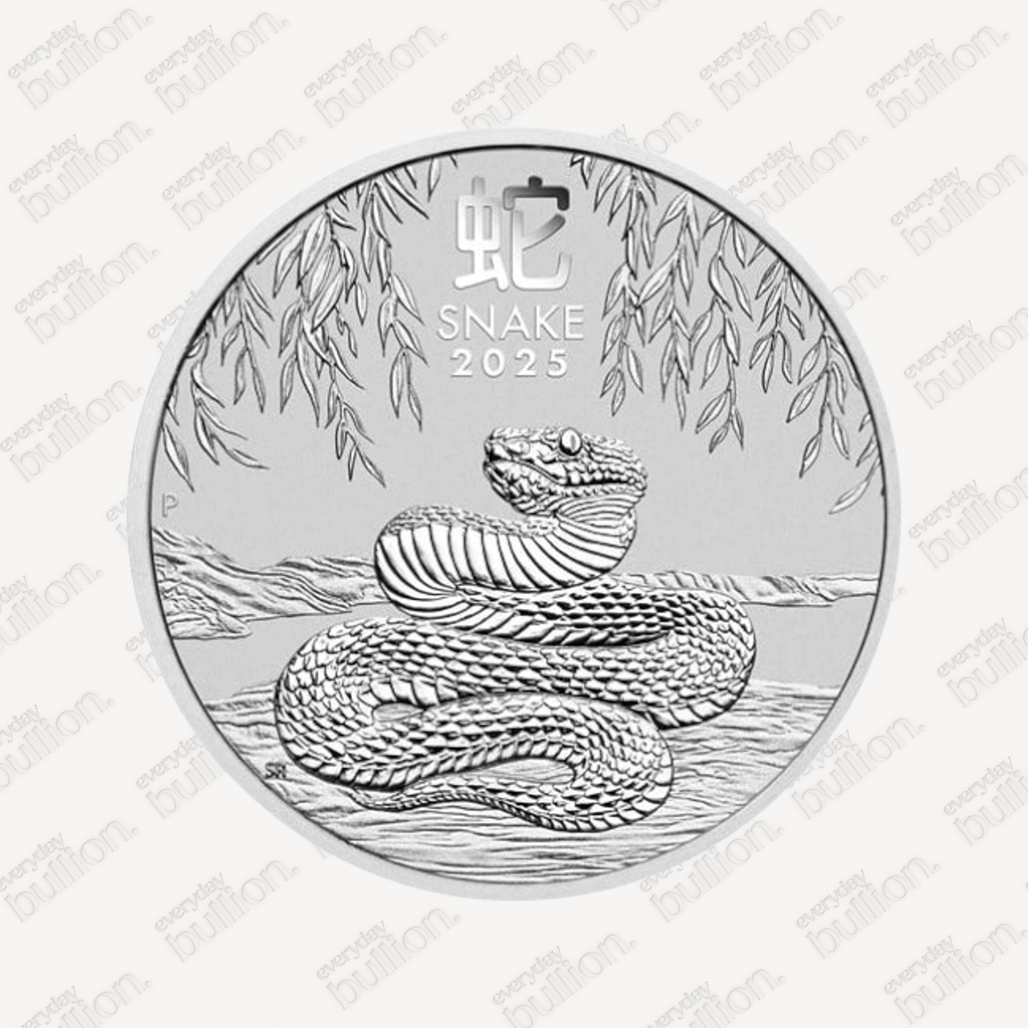 1/2oz Silver 2025 Lunar Snake Round in Capsule