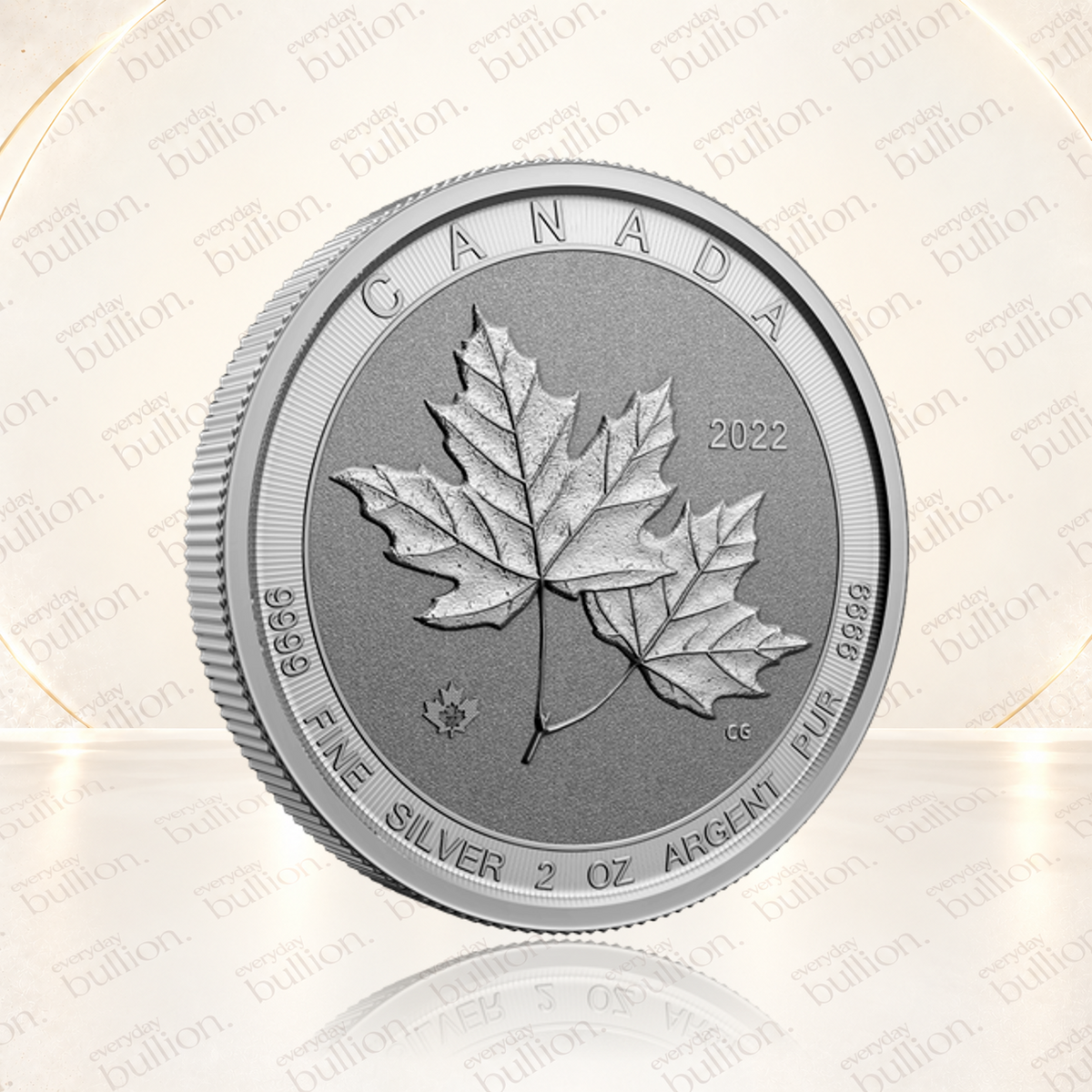 2022 Canadian Twin Maples $10 2oz .9999 Fine Silver Bullion Coin – Canada – Royal Canadian Mint