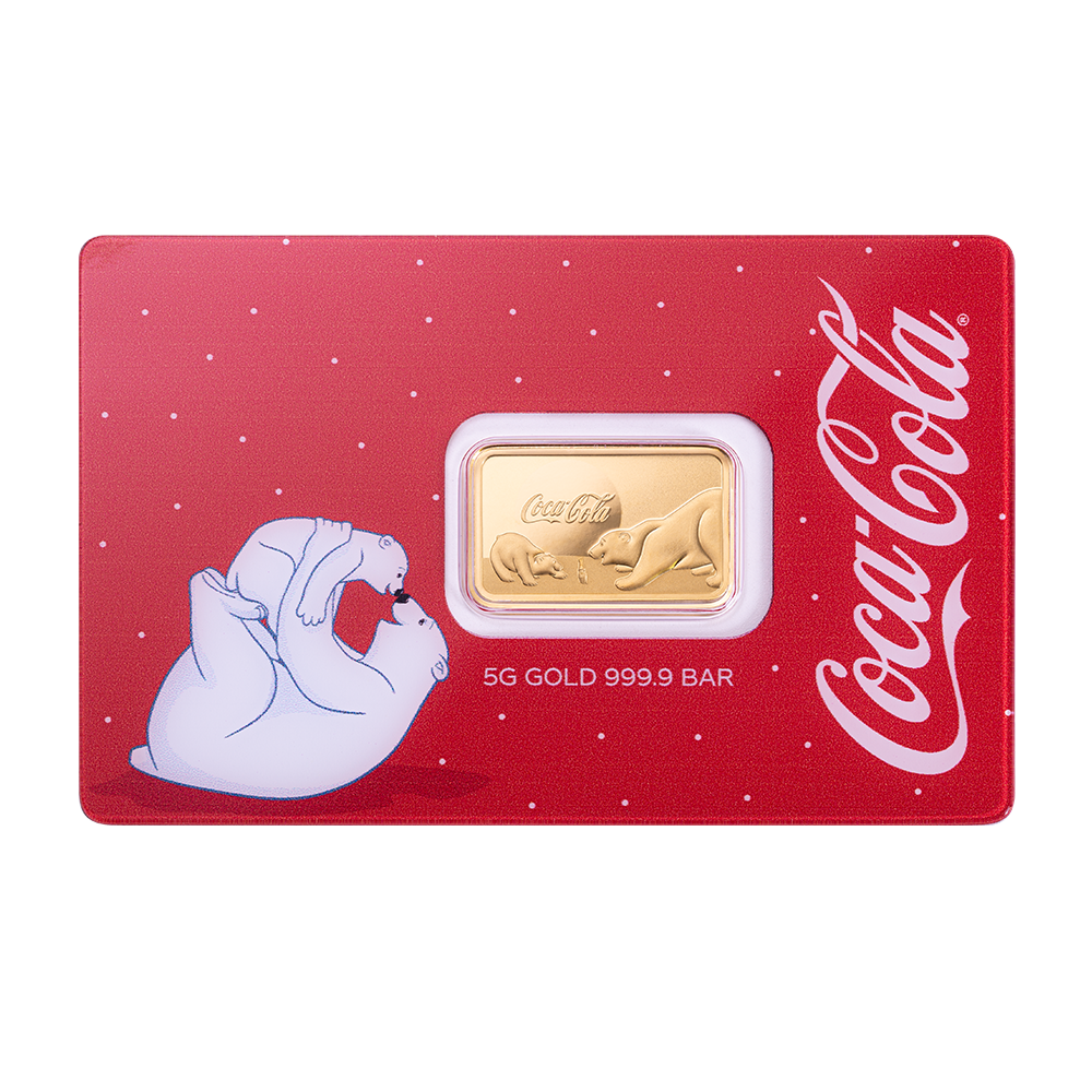 PAMP - 5g Pure Gold Bar - Coca-Cola® Holiday Polar Bears