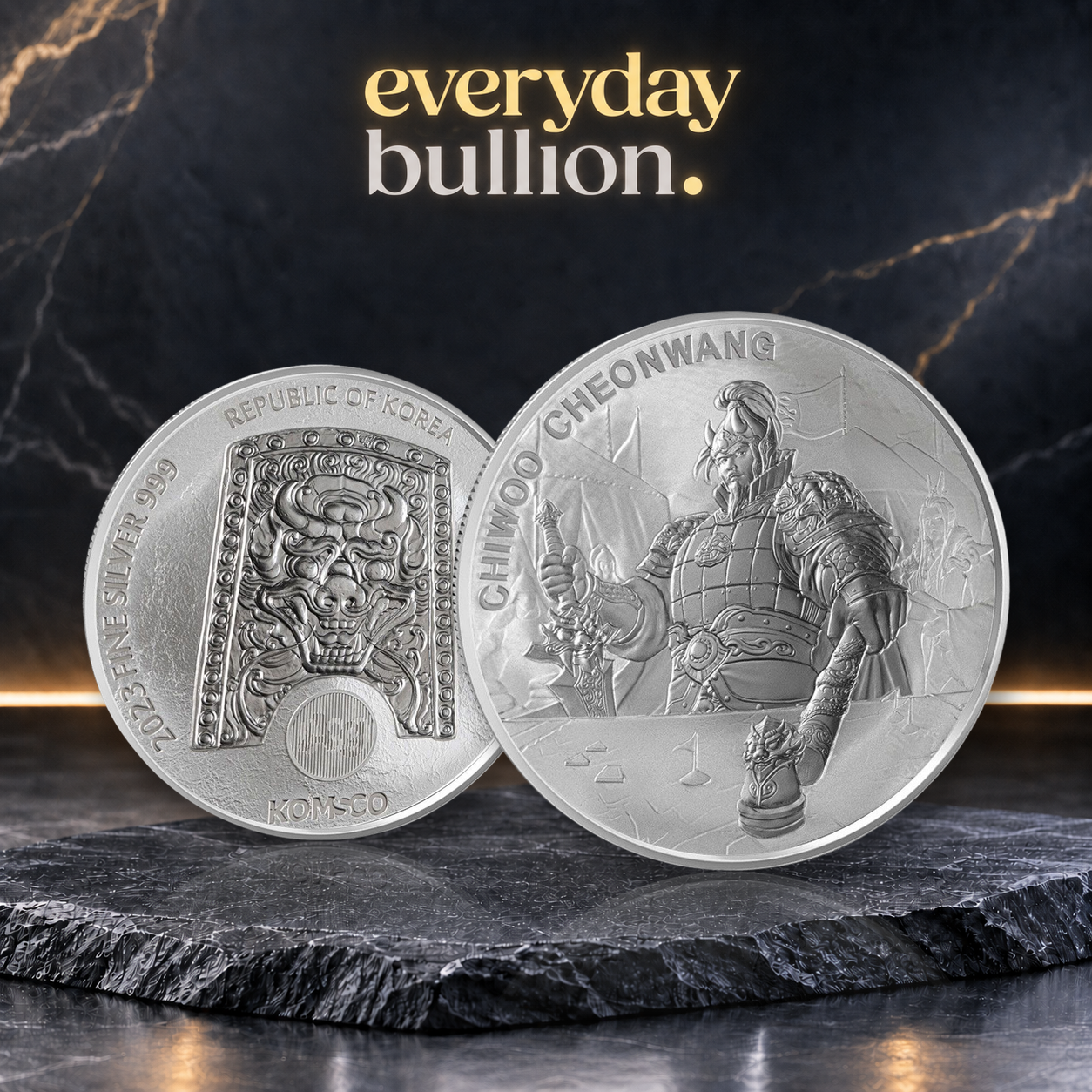 Chiwoo Cheonwang 2023 1 Clay 1oz .999 Fine Silver BU Medal – KOMSCO