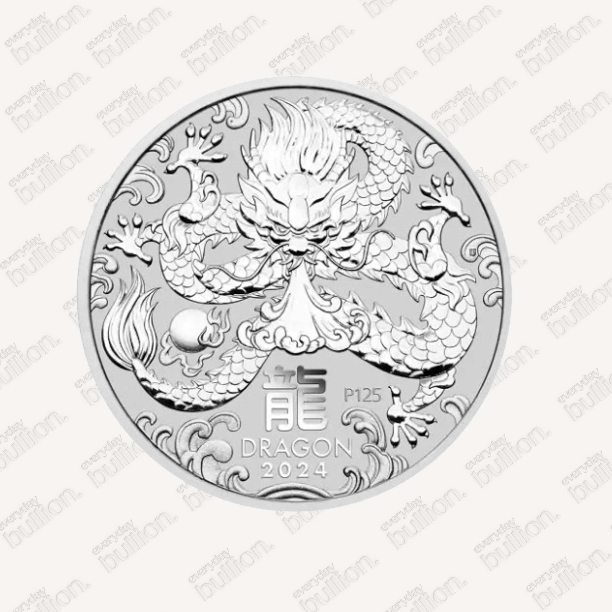 2024 Year of the Dragon Silver Coin 2oz Perth Mint Australian Lunar Series