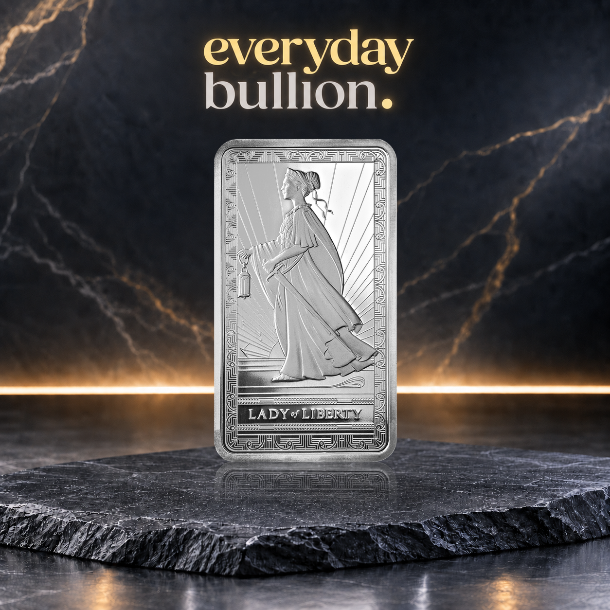 Lady of Liberty 10oz .999 Fine Silver Minted Bar in Seal – PAMP