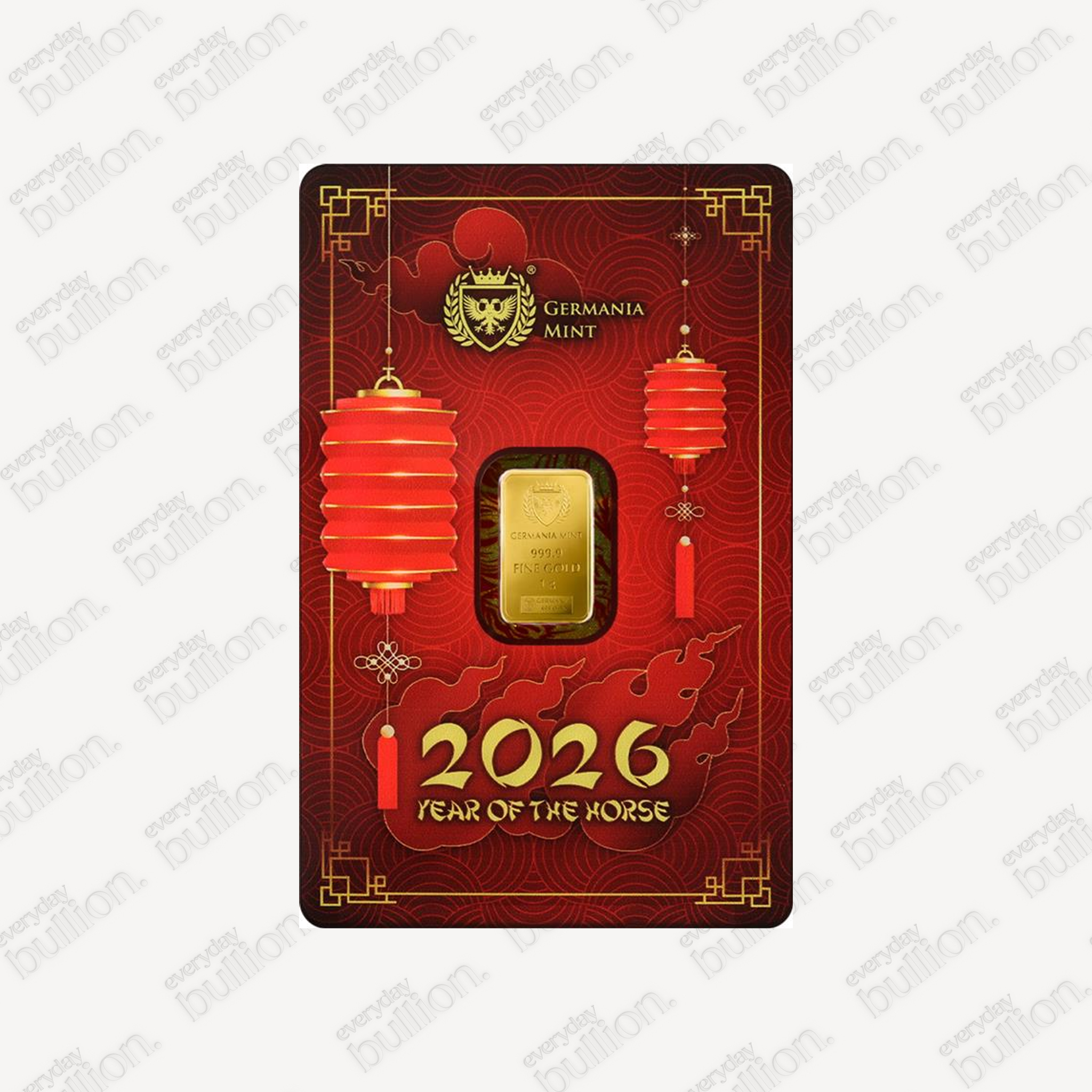 1g Gold Germania Mint - 2026 Year of the horse