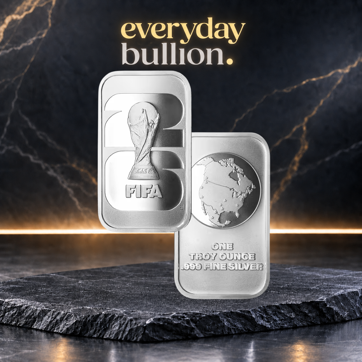 FIFA World Cup 2026™ 1oz .999 Fine Silver Bullion Bar – SilverTowne Mint