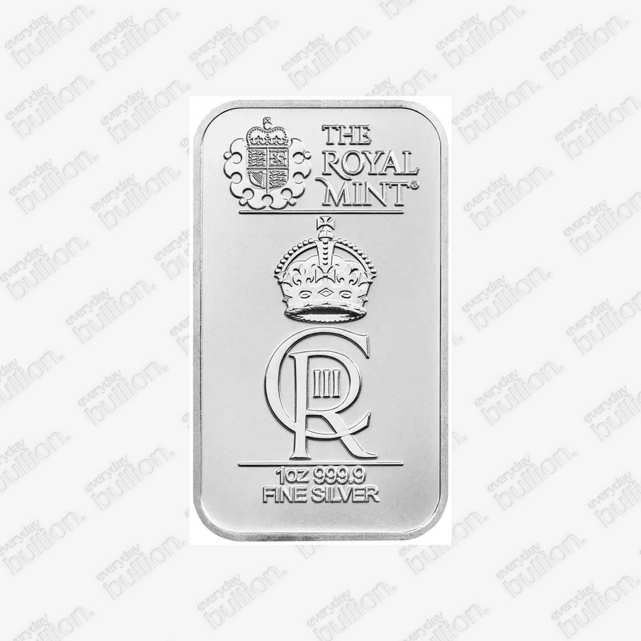 The Royal Celebration KCIII Coronation 1 oz Silver Minted Bullion Bar