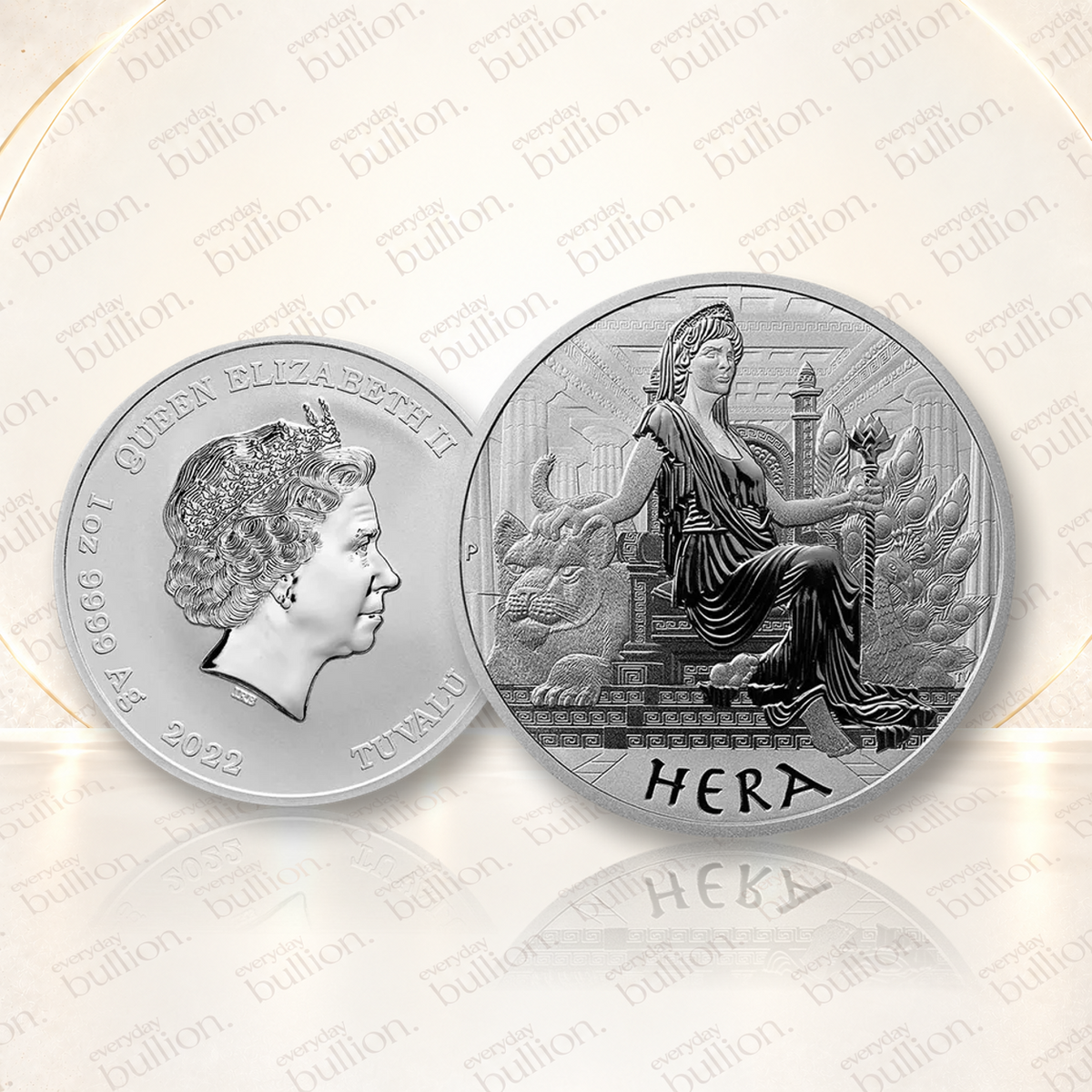 2022 Gods of Olympus Hera 1oz .9999 Silver BU Coin – Tuvalu – The Perth Mint