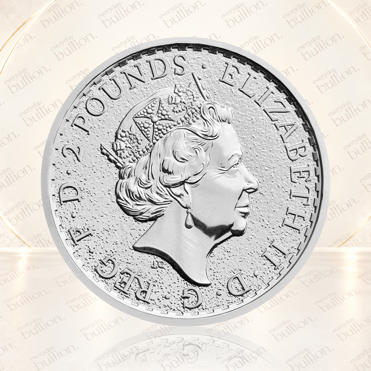 2017 Britannia Queen Elizabeth II £2 1oz .999 Silver Bullion Coin – United Kingdom – The Royal Mint
