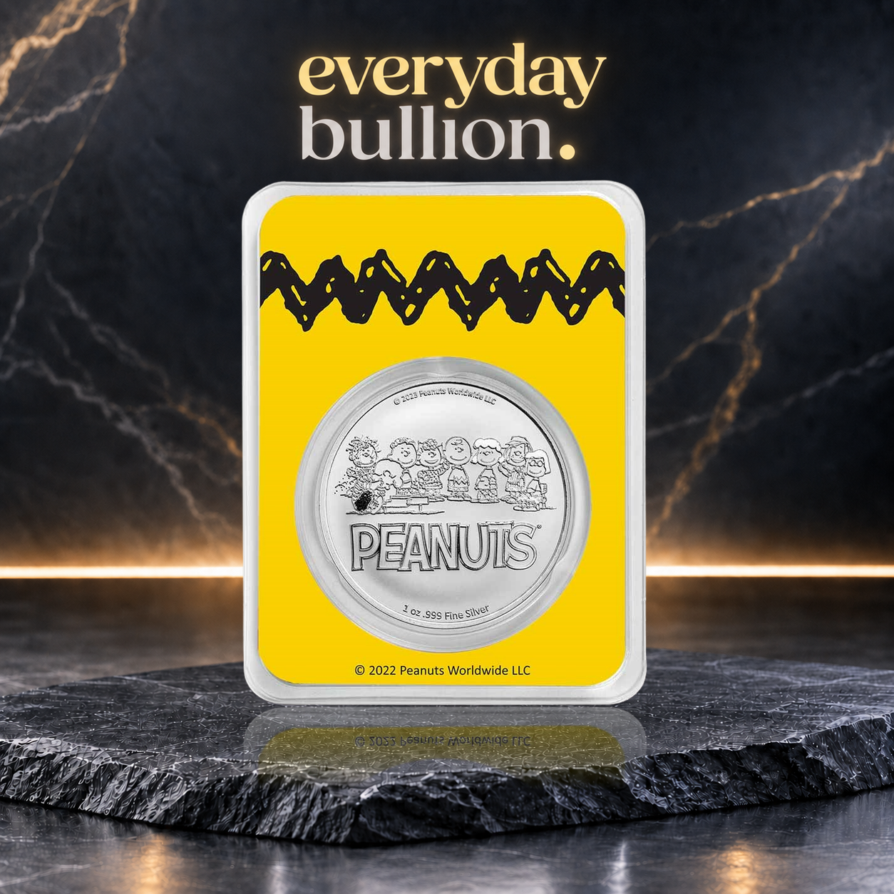Peanuts® Snoopy Flying Ace 1oz .999 Fine Silver Round in TEP