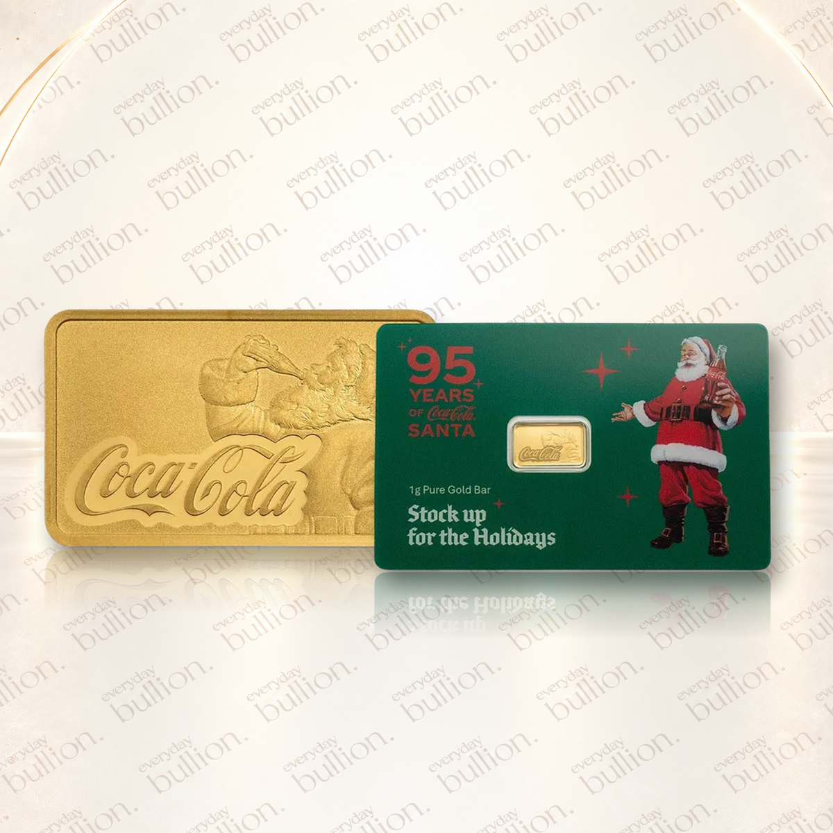 2026 Coca-Cola® Santa 95th Anniversary 1g .9999 Gold Bar in CertiPAMP™ Assay with Gift Sleeve – Switzerland – PAMP Suisse